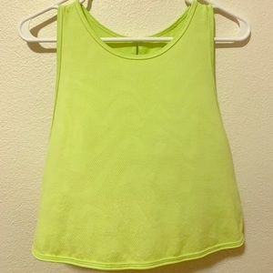 Neon Yellow Workout Crop Top